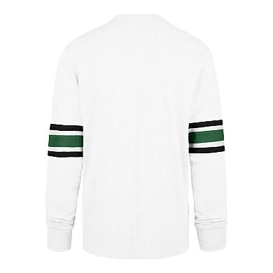 Men's '47 White New York Jets Gridiron Throwback Premier Brex Long Sleeve T-Shirt
