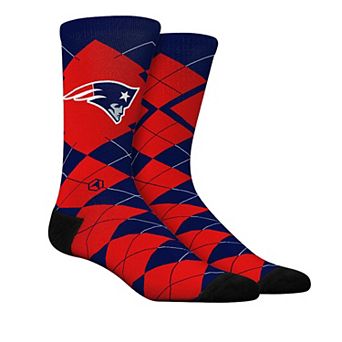 Unisex Rock Em Socks New England Patriots Argyle Knitted Dress Socks