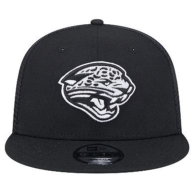 Men's New Era Black Jacksonville Jaguars Main Trucker 9FIFTY Snapback Hat