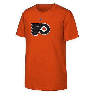 Youth Matvei Michkov Orange Philadelphia Flyers Player Name & Number T-Shirt