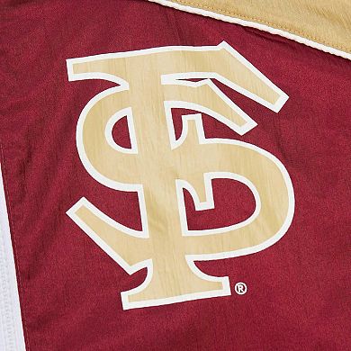 Men's Mitchell & Ness White Florida State Seminoles Big Shot Premium Full-Zip Windbreaker