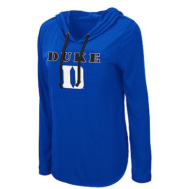 Women's Colosseum Royal Duke Blue Devils My Lover Lightweight Long Sleeve Hoodie T-Shirt