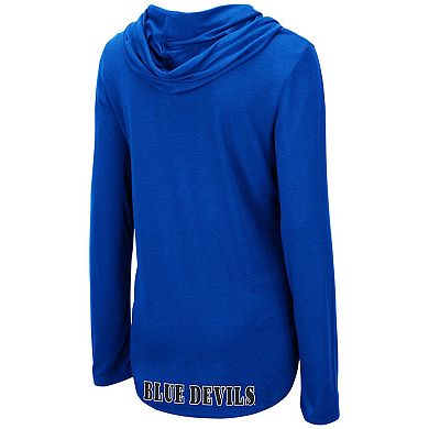 Women's Colosseum Royal Duke Blue Devils My Lover Lightweight Long Sleeve Hoodie T-Shirt