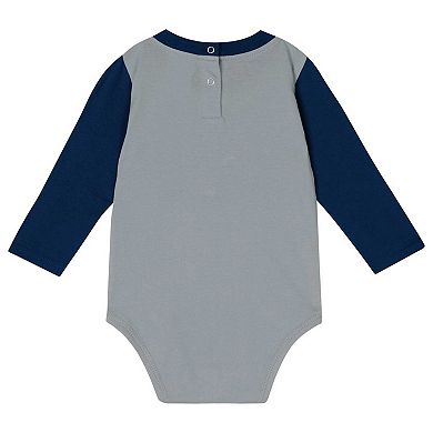 Infant Navy Dallas Cowboys Double Up Long Sleeve Bodysuit and Pants Set