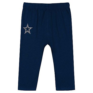 Infant Navy Dallas Cowboys Double Up Long Sleeve Bodysuit and Pants Set