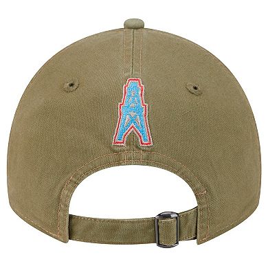 Men's New Era Olive Tennessee Titans Oilers Throwback City Originals Lifestyle 9TWENTY Adjustable Hat