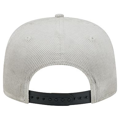 Men's New Era Gray Miami Heat Throwback Corduroy Golfer Snapback Hat