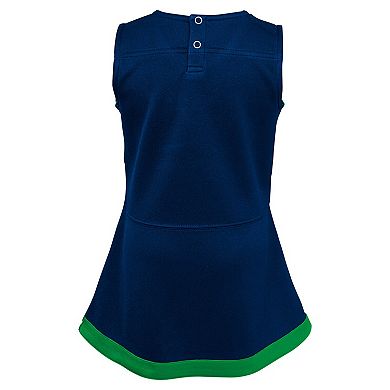 Girls Youth Navy Notre Dame Fighting Irish Cheer Captain Jumper Dress