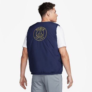 Men's Nike Navy Paris Saint-Germain Club+ Winterized Full-Zip Vest