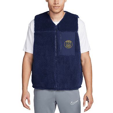 Men's Nike Navy Paris Saint-Germain Club+ Winterized Full-Zip Vest