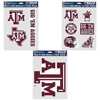 WinCraft Texas A&M Aggies Three-Pack Fan Decal Set