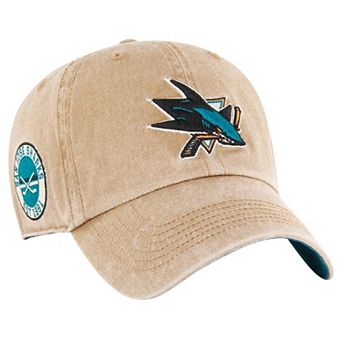 Men's '47 Khaki San Jose Sharks Earldor Clean Up Adjustable Hat