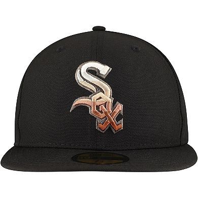 Men's New Era Black Chicago White Sox Dune Gradient Side Patch 59FIFTY Fitted Hat