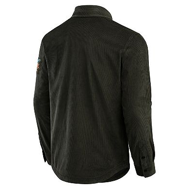 Men's Darius Rucker Collection by Fanatics Dark Green Miami Dolphins Corduroy Full-Button Shacket