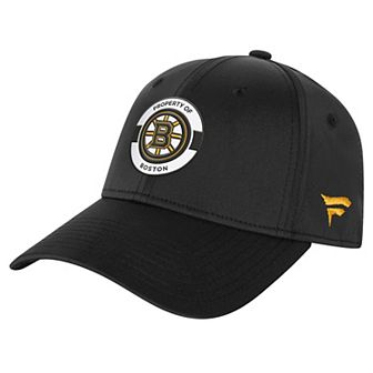 Youth Fanatics Black Boston Bruins Authentic Pro Training Camp Stretch Fit Hat