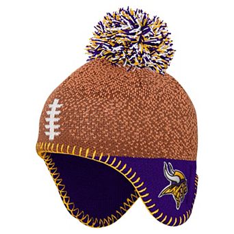 Preschool��Brown Minnesota Vikings Football Head Knit Hat with Pom