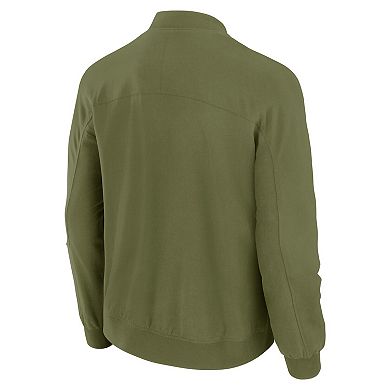 Men's J. Palmer Olive Detroit Lions Lightweight Cover-4 Tri-Blend Full-Zip Jacket