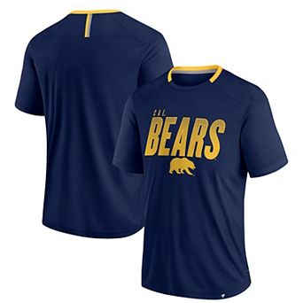 Men's Fanatics Navy Cal Bears Defender Fade Slant T-Shirt