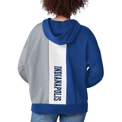Women's Starter Royal Indianapolis Colts Power Move Long Sleeve Pullover Hoodie
