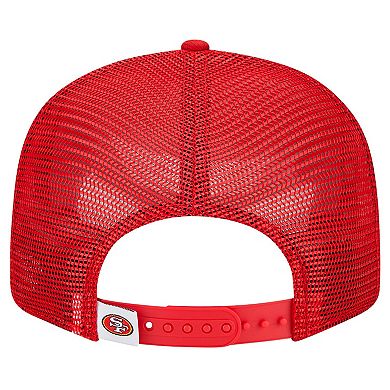 Men's New Era Scarlet San Francisco 49ers Main Trucker 9FIFTY Snapback Hat