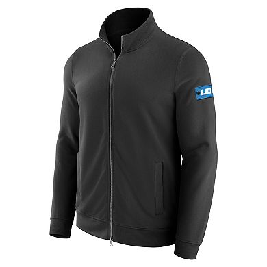 Men's J. Palmer Black Detroit Lions QB1 Full-Zip Sweatshirt