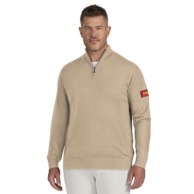 Men's J. Palmer Cream Kansas City Chiefs Franchise Quarter-Zip Sweater