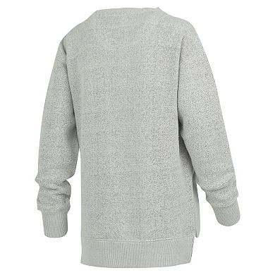Women's Pressbox Heather Gray Michigan Wolverines Torrington Pullover Sweatshirt