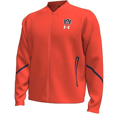 Men's Under Armour Orange Auburn Tigers Unstoppable Full-Zip Bomber Jacket
