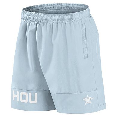 Men's Fanatics Light Blue Houston Astros Elements Swim Shorts