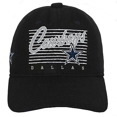 Youth Black Dallas Cowboys Retro Wooly Adjustable Hat