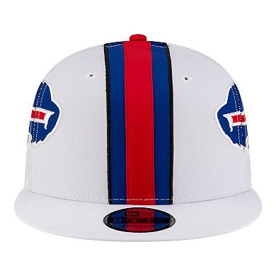 Men's New Era White Buffalo Bills Helmet 9FIFTY Snapback Hat