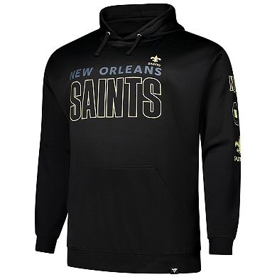 Men's Fanatics Black New Orleans Saints Big & Tall Fleece Pullover Hoodie
