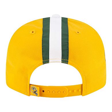 Men's New Era Gold Green Bay Packers Helmet 9FIFTY Snapback Hat
