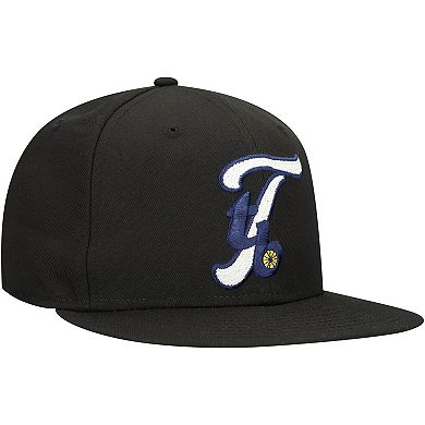 Men's New Era Black Tampa Bay Rays Duo Logo 2.0 59FIFTY Fitted Hat