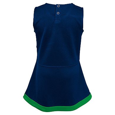 Girls Toddler Navy Notre Dame Fighting Irish Cheer Captain Dress & Bloomers Two-Piece Set
