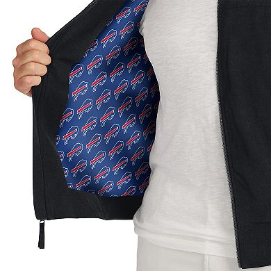 Men's J. Palmer Black Buffalo Bills Lightweight Cover-4 Tri-Blend Full-Zip Jacket