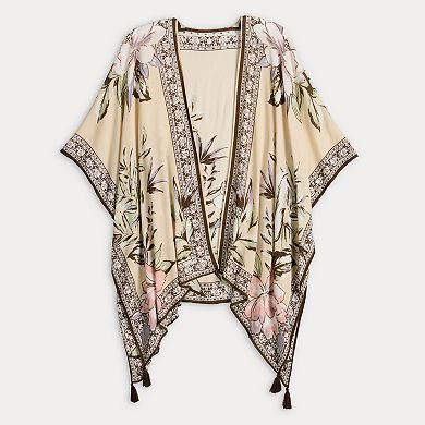 Women's Nine West Painterly Tropical Floral Topper