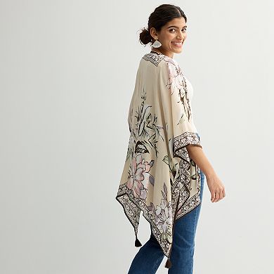 Women's Nine West Painterly Tropical Floral Topper