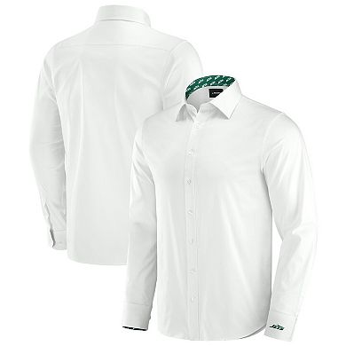 Men's J. Palmer White New York Jets Man-In-Motion Long Sleeve Button-Up Dress Shirt