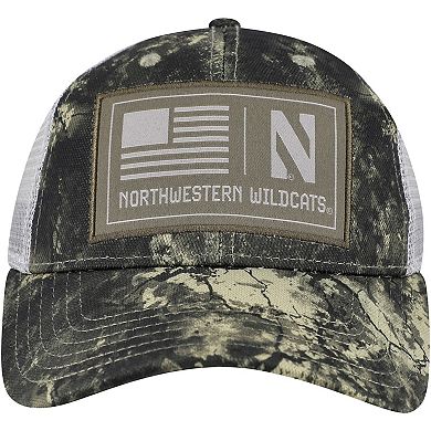 Men's Under Armour Camo Northwestern Wildcats Freedom Collection Blitzing Performance Trucker Hat