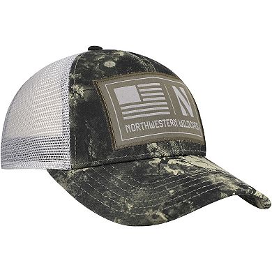 Men's Under Armour Camo Northwestern Wildcats Freedom Collection Blitzing Performance Trucker Hat