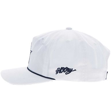 Men's HOOey White Dallas Cowboys Star Logo Rope Adjustable Hat