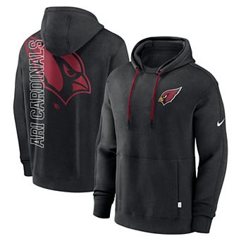 Men's Nike Black Arizona Cardinals Layered Logo Statement Pullover Hoodie