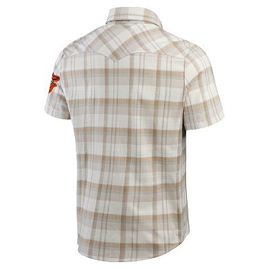 Men's Darius Rucker Collection by Fanatics Gray Baltimore Orioles Plaid Full-Snap Shirt