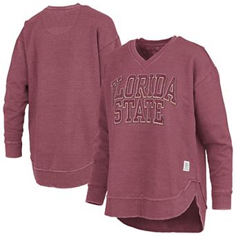 Women's Pressbox Garnet Florida State Seminoles Westin Poncho V-Neck Pullover Sweatshirt