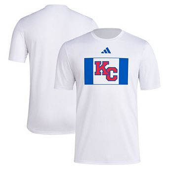 Men's adidas White Kansas Jayhawks 2024 Kansas in KC T-Shirt