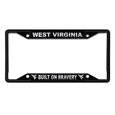WinCraft West Virginia Mountaineers Built On Bravery Metal License Plate Frame