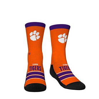 Youth Rock Em Socks Clemson Tigers Gametime Stripe Crew Socks