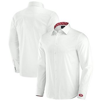 Men's J. Palmer White San Francisco 49ers Man-In-Motion Long Sleeve Button-Up Dress Shirt