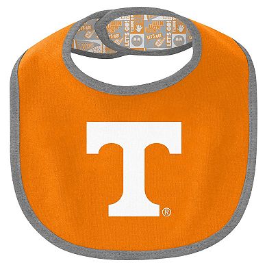 "Newborn & Infant Tennessee Volunteers Dynamic Duo Bodysuit, Bib & Cuffed Knit Hat Set"